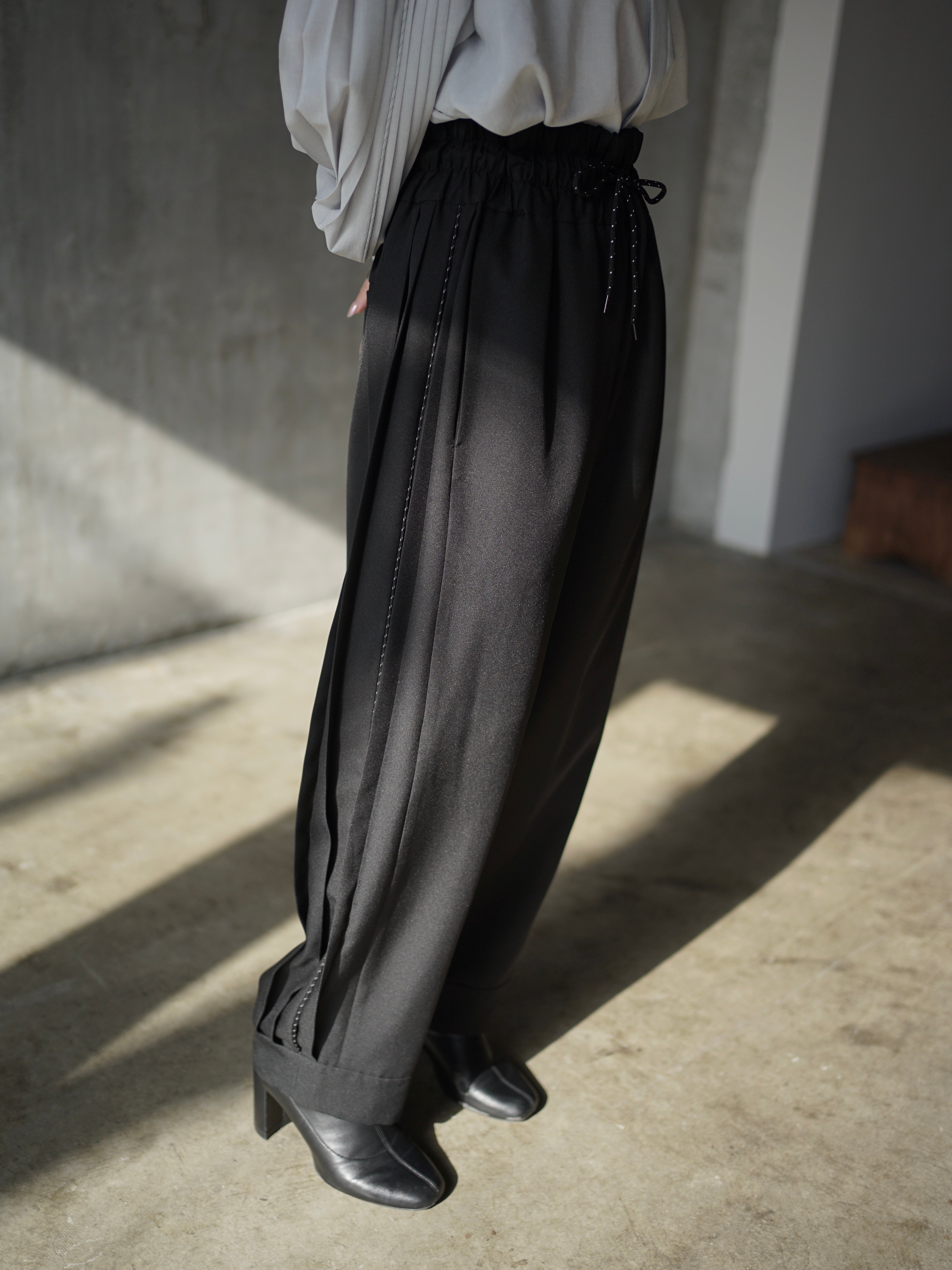 【大特価!!】 track pleated Linon Polyester pants store Online itochi – パンツ