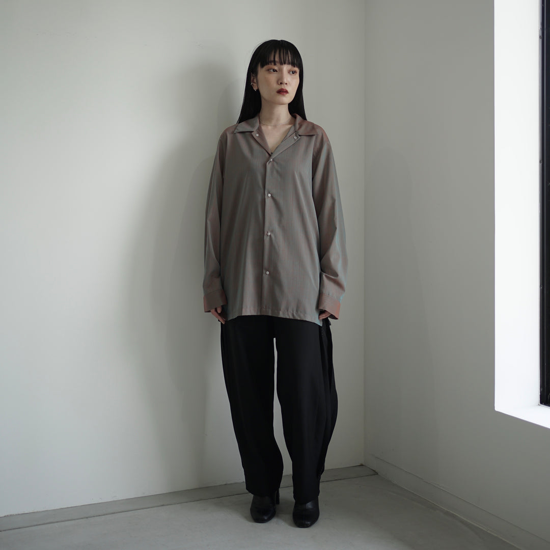 Sheer wool voile simple shirt / ice gray – itochi 公式オンラインストア