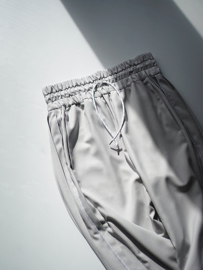 Polyester Linon pleated track pants