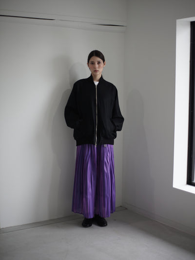 [Pre-order] Aurora cloth double side pleated skirt / space purple