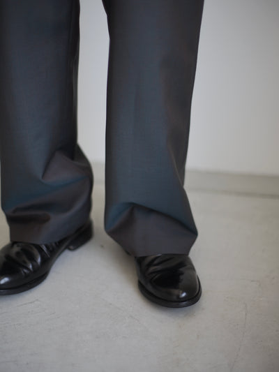 Wool & Kid mohair Tropical tuck slacks