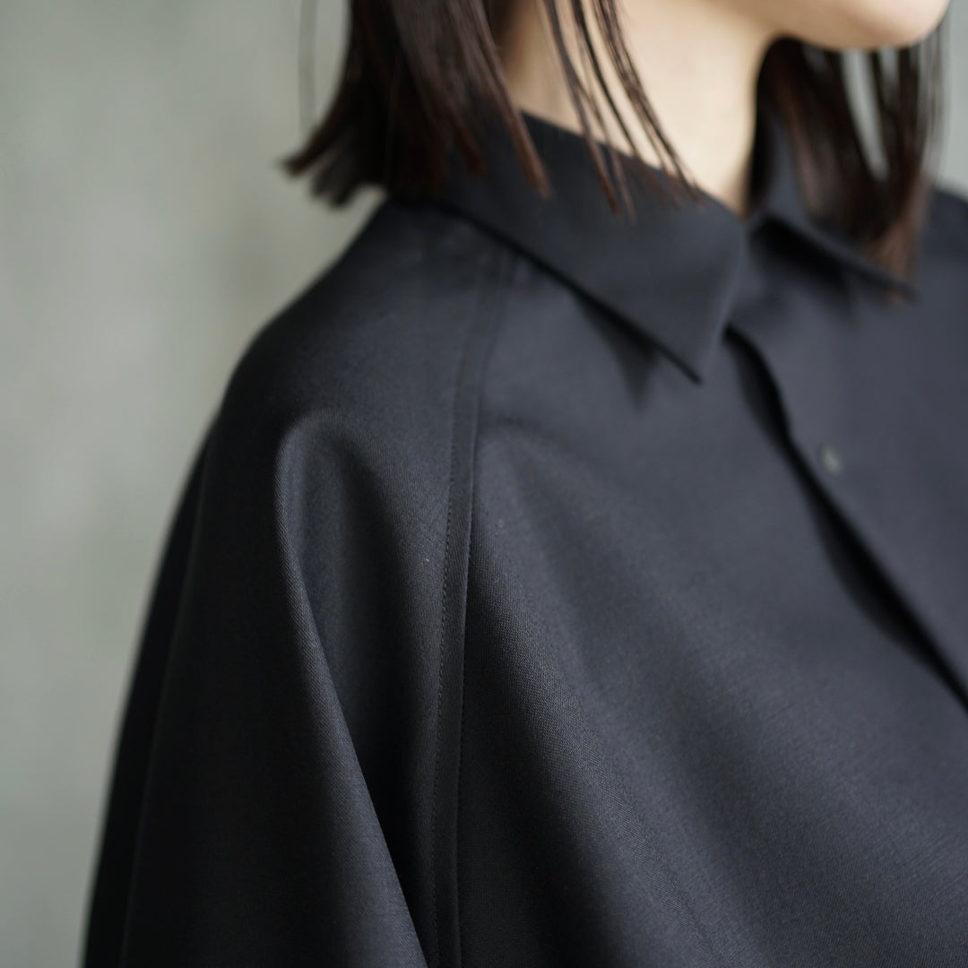 itochi　尾州　ウール　ラグランハーフスリーブシャツ wool raglan sleeve shirt – itochi 公式オンラインストア
