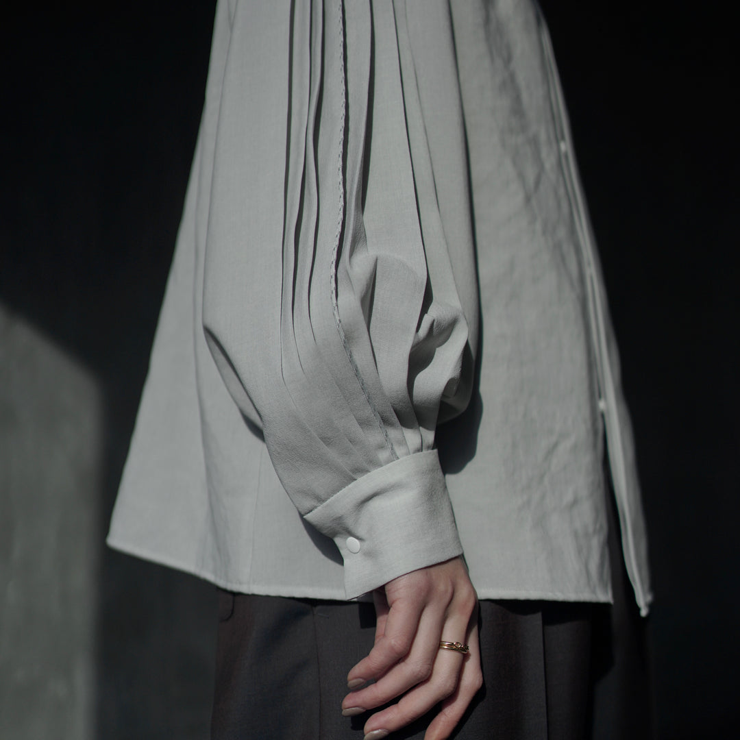 itochi pacla+ プリーツブラウス Polyester voile pleated sleeve blouse – itochi Online store