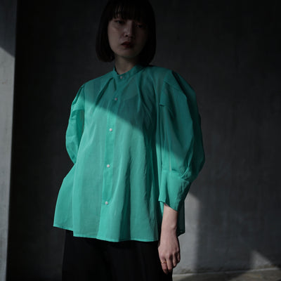 100/2 cotton organdy transparent blouse