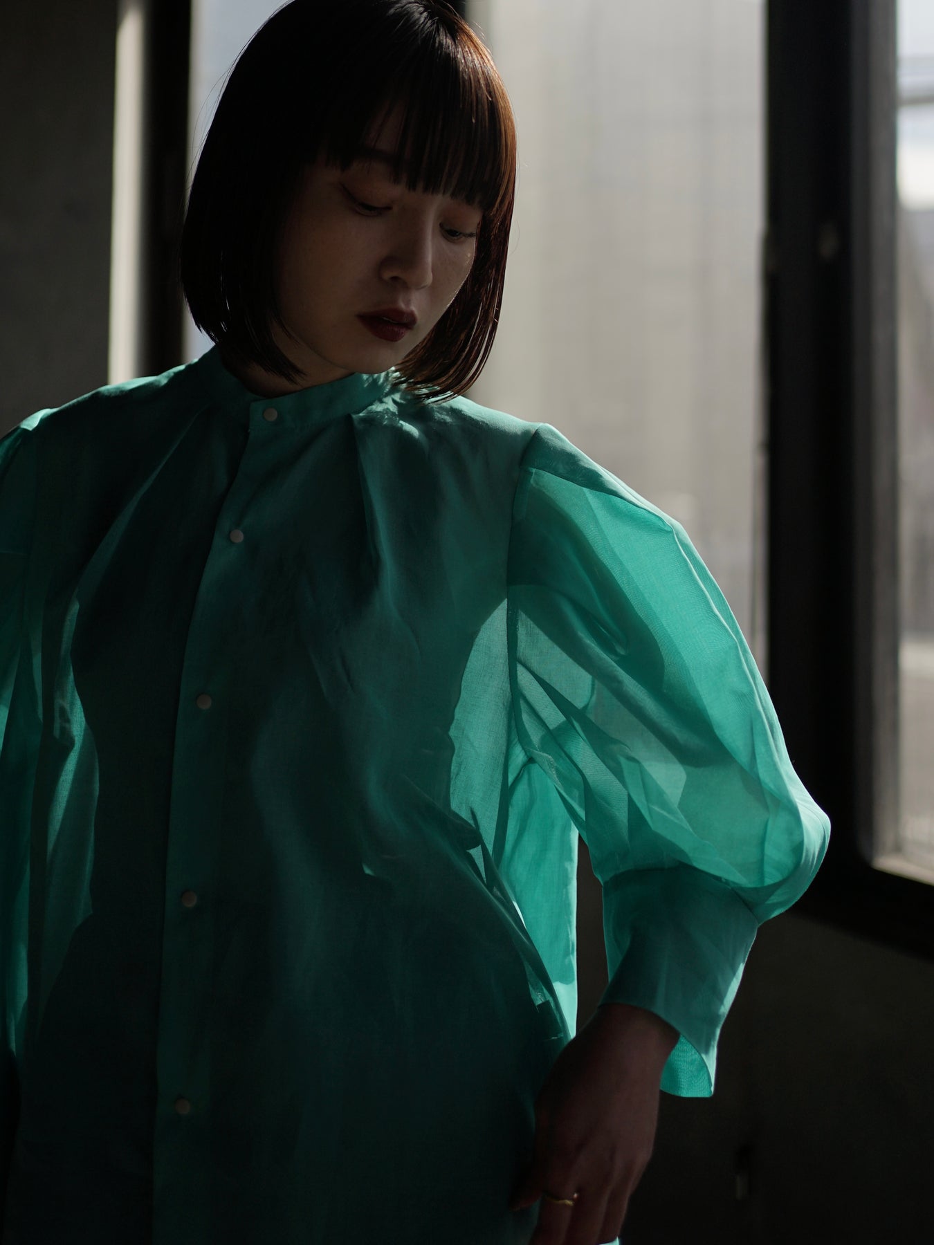100/2 cotton organdy transparent blouse – itochi Online store