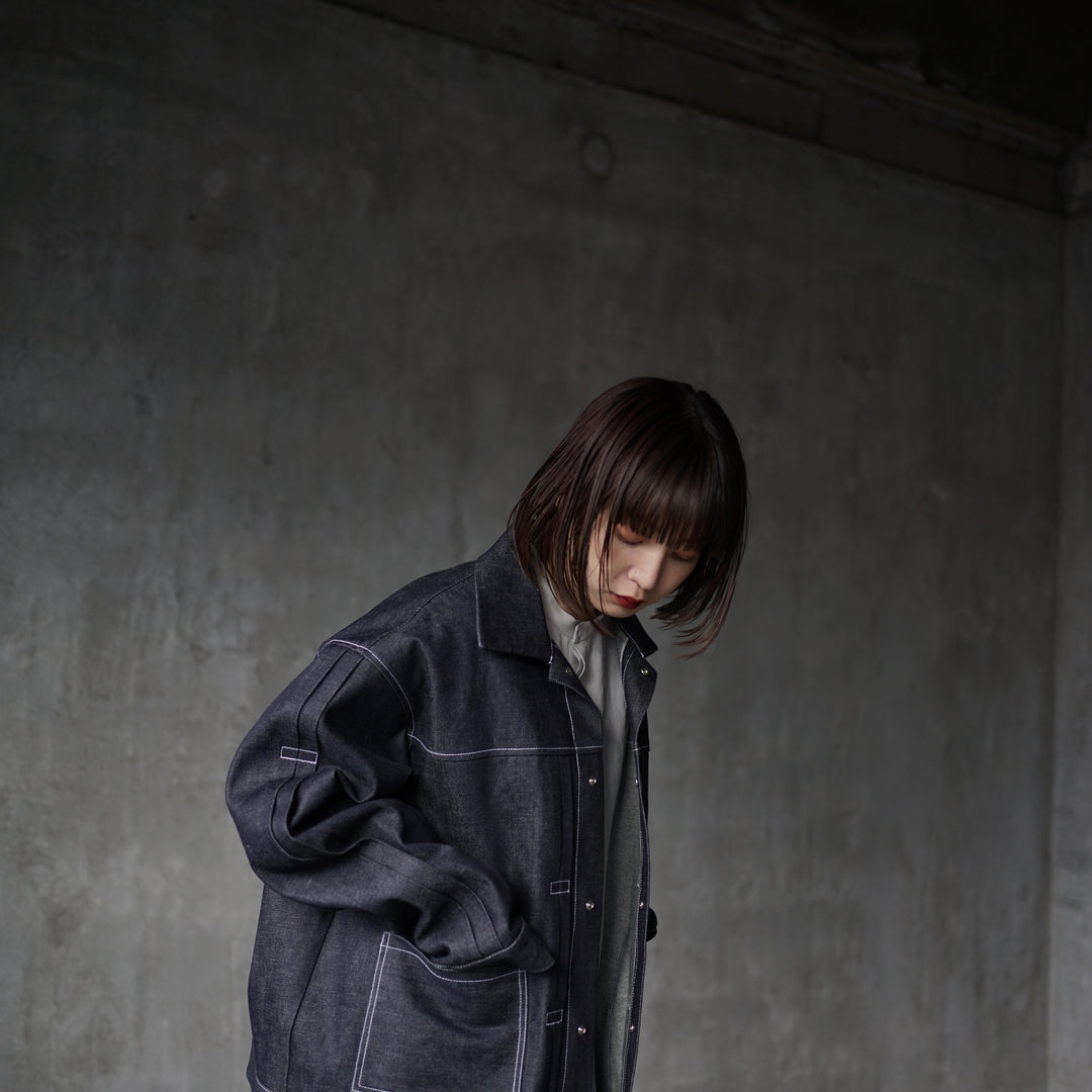 13oz selvedge denim pleated jacket – itochi 公式オンラインストア