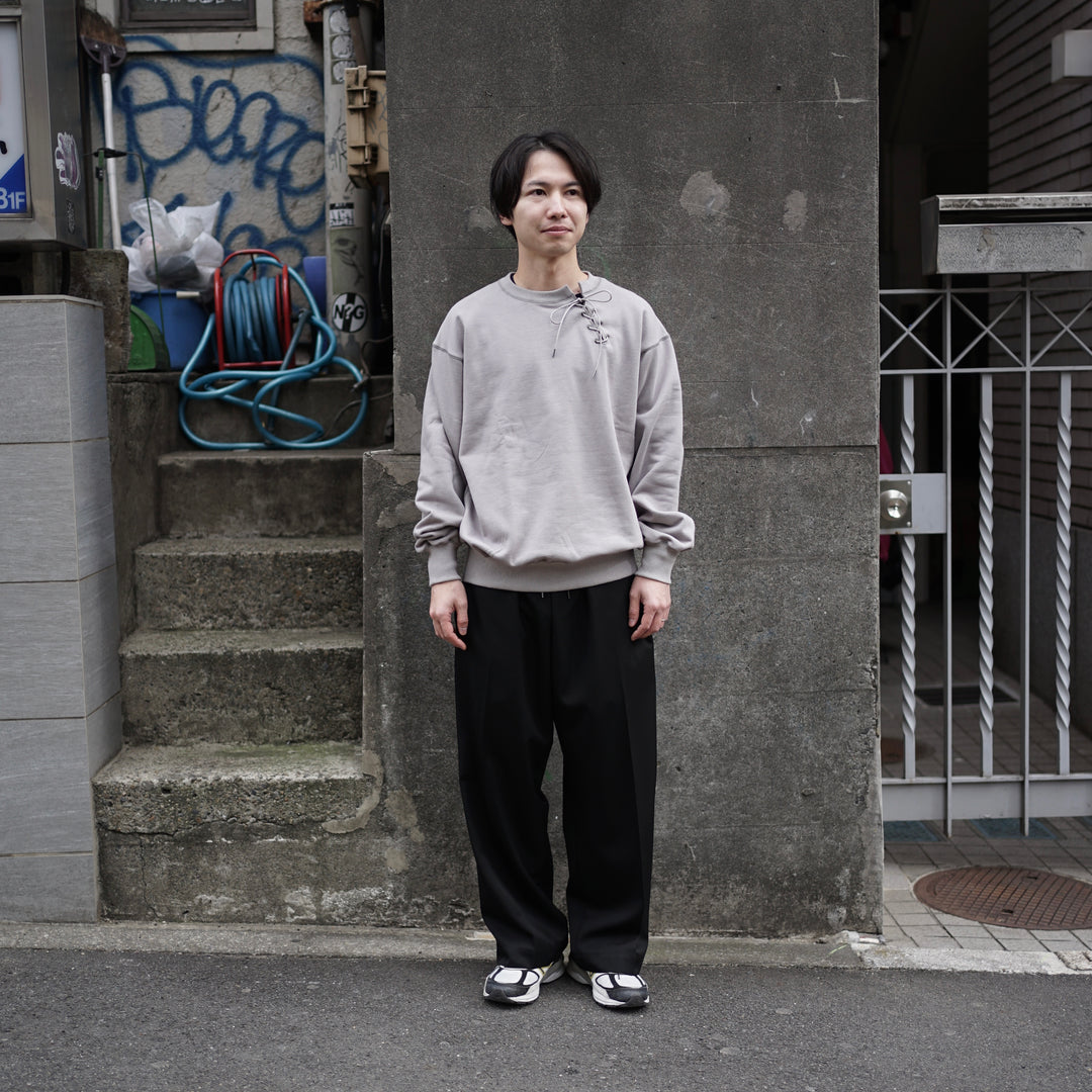 Azuma urake lace up neck sweatshirt – itochi 公式オンラインストア