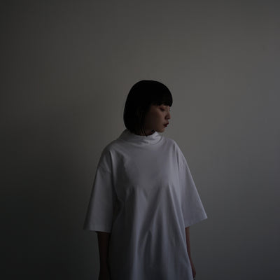[Coming soon] Suvin cotton smooth mock neck half sleeves pullover shirt