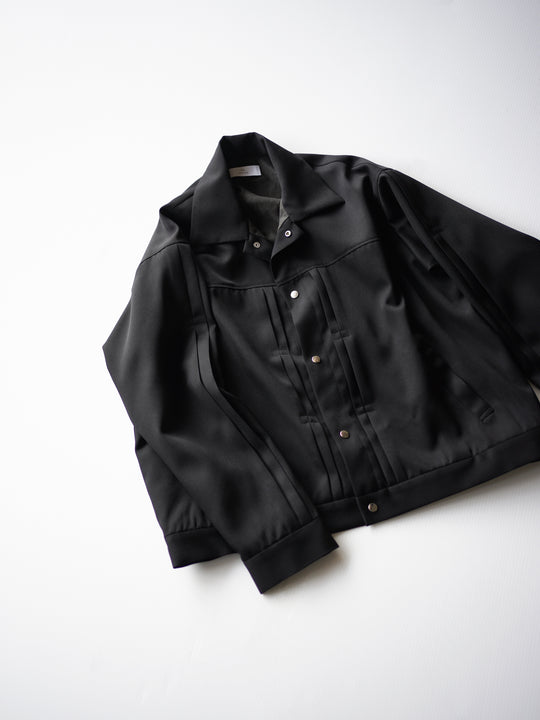 High density wool gabardine pleated jacket – itochi 公式オンライン