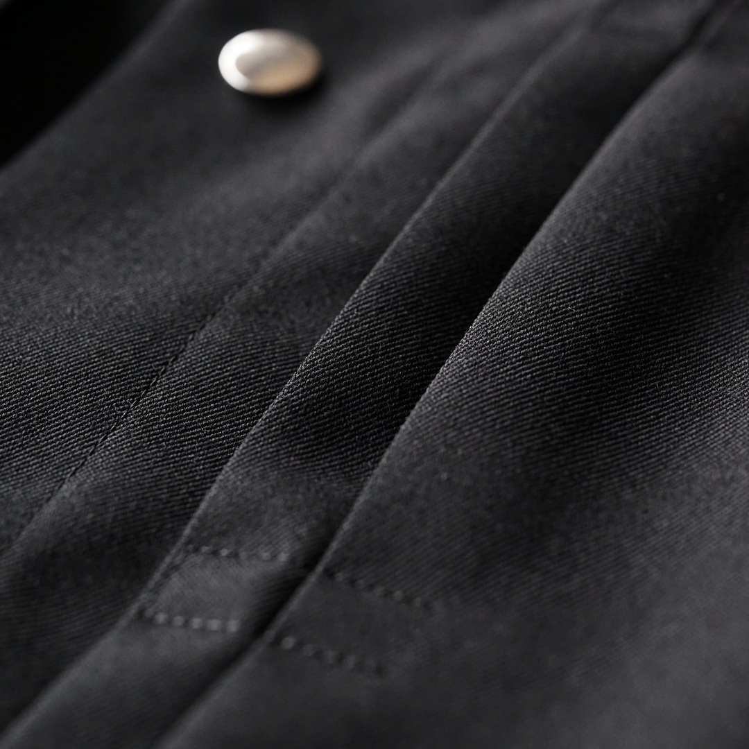 High density wool gabardine pleated jacket – itochi Online store