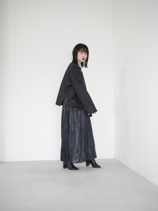 Pre-order] Aurora cloth double side pleated skirt / black – itochi