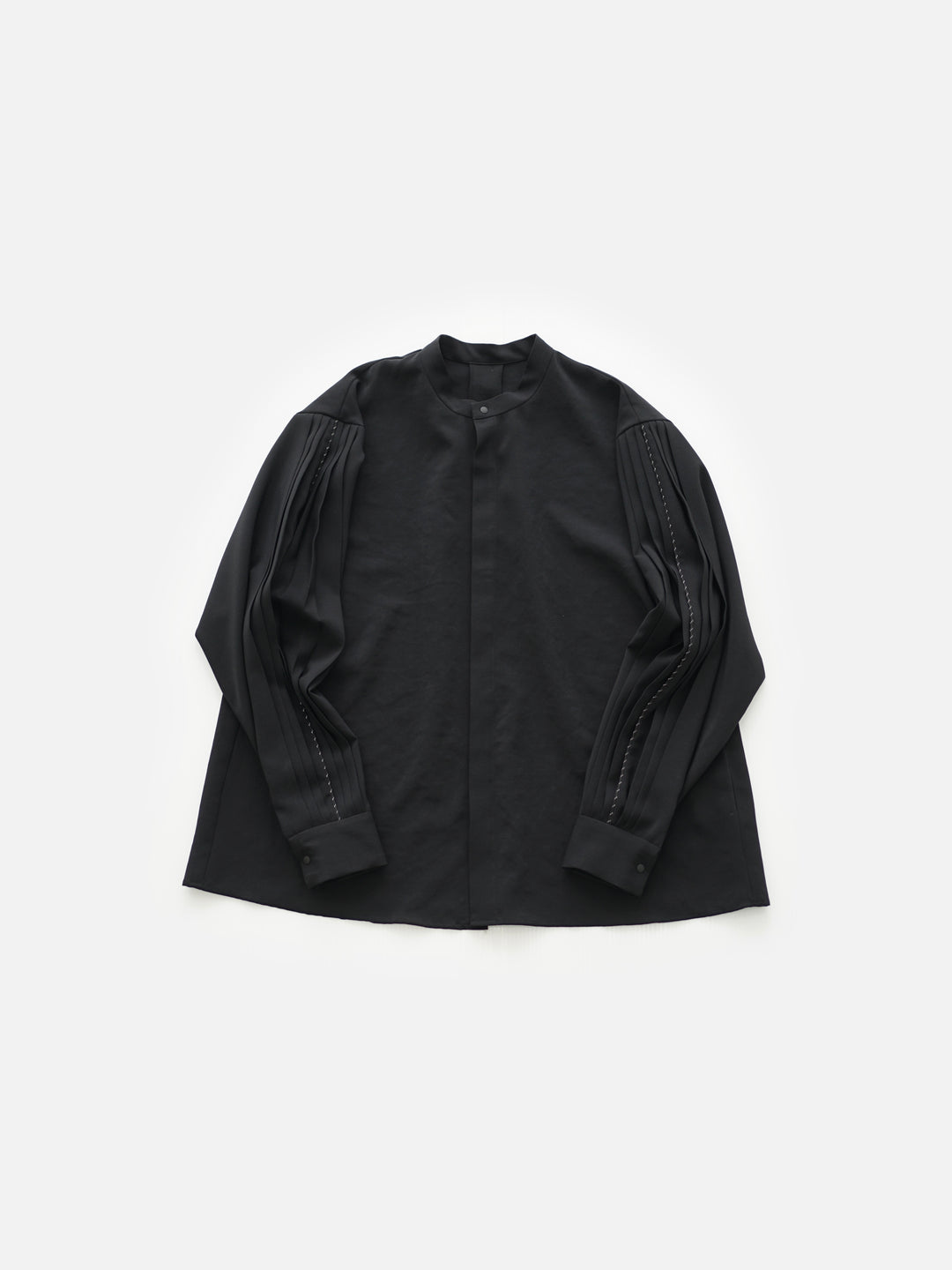 Polyester voile pleated sleeve blouse – itochi Online store