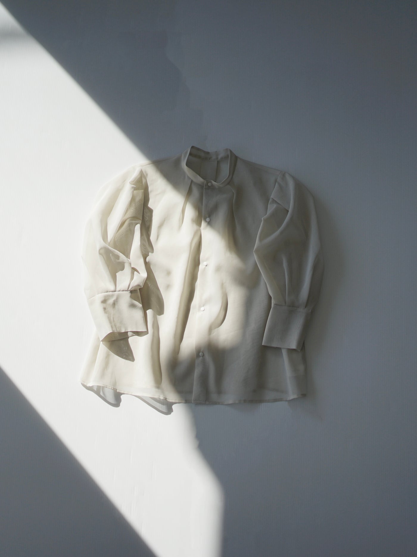 100/2 cotton organdy transparent blouse