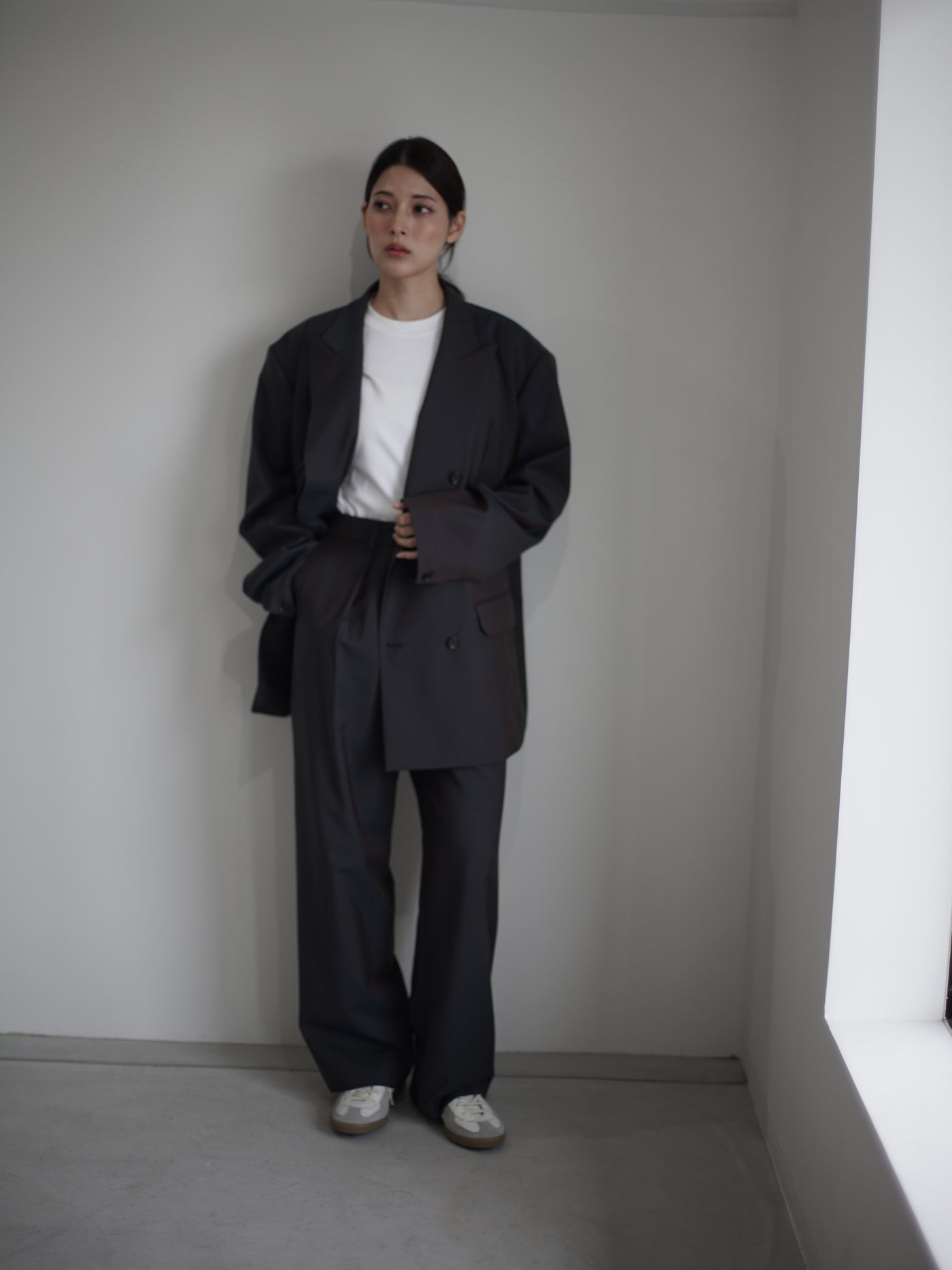 [Pre-order] Wool & Kid mohair Tropical double breasted jacket
