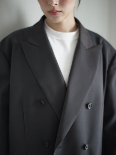 [Pre-order] Wool & Kid mohair Tropical double breasted jacket