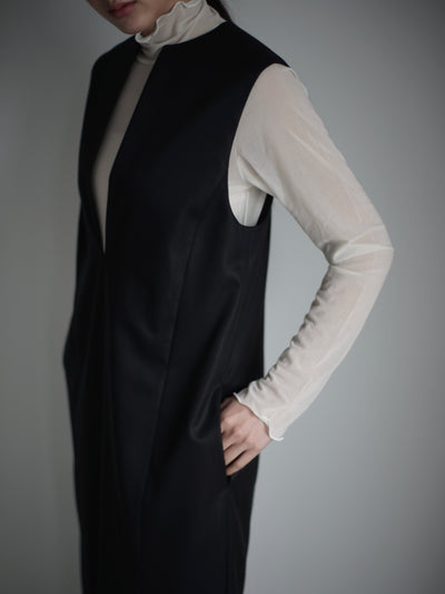 [Pre-order] shuttle loom fabric keyneck jumper skirt