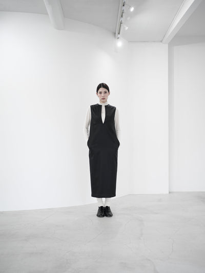 [Pre-order] shuttle loom fabric keyneck jumper skirt