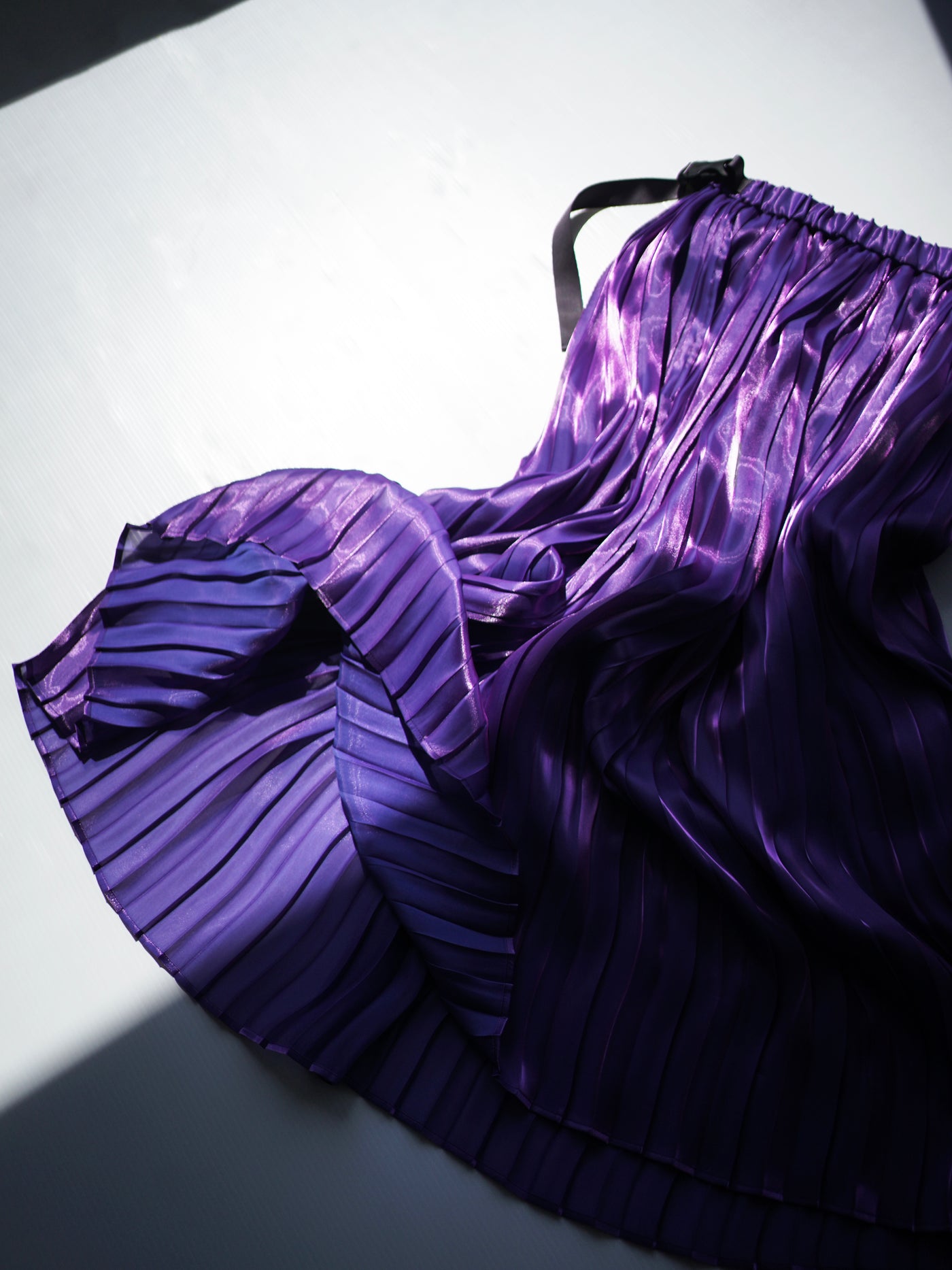 [Pre-order] Aurora cloth double side pleated skirt / space purple