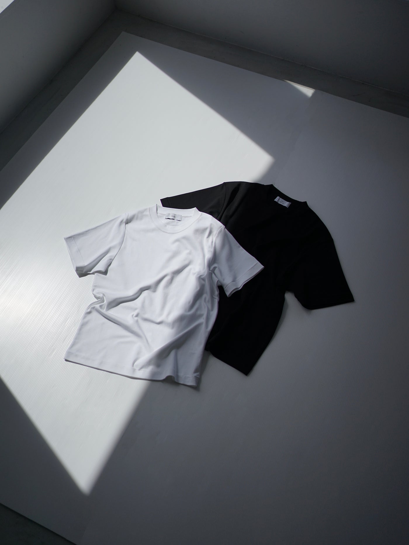 Suvin cotton smooth crew neck t-shirt