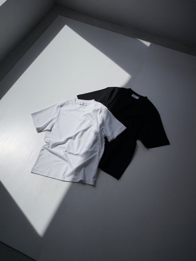 Suvin cotton smooth crew neck t-shirt