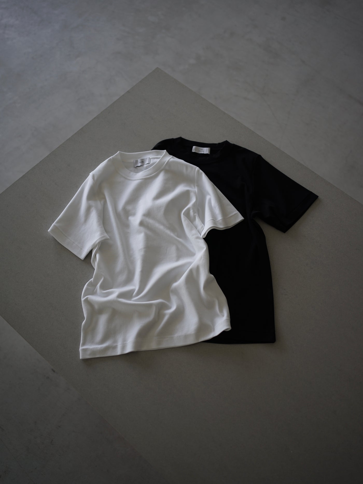 Suvin cotton smooth crew neck t-shirt