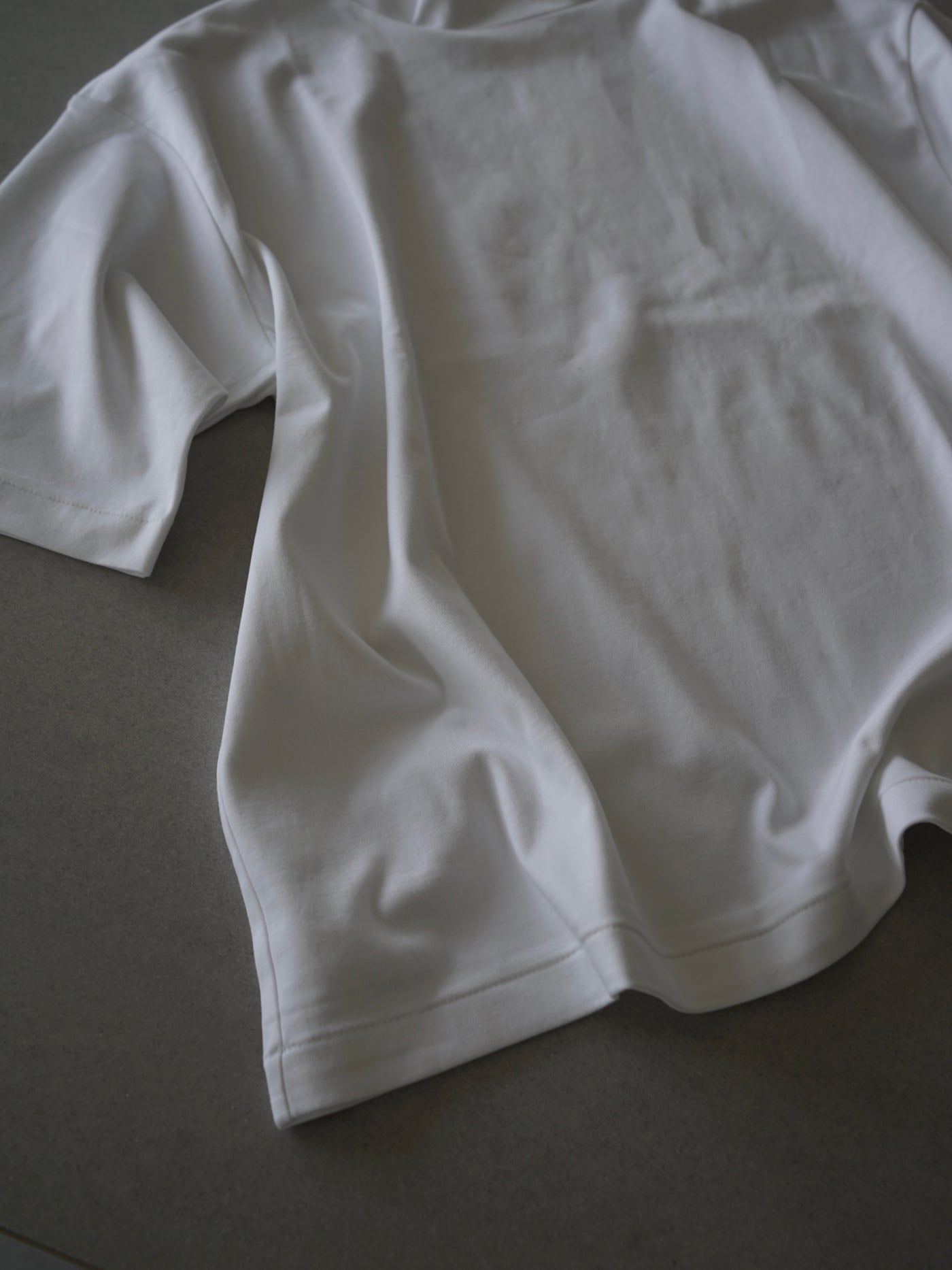 Suvin cotton smooth mock neck half sleeves pullover shirt