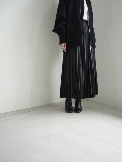 Polyester twill half way accordion pleated skirt
