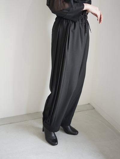 Polyester Linon pleated track pants