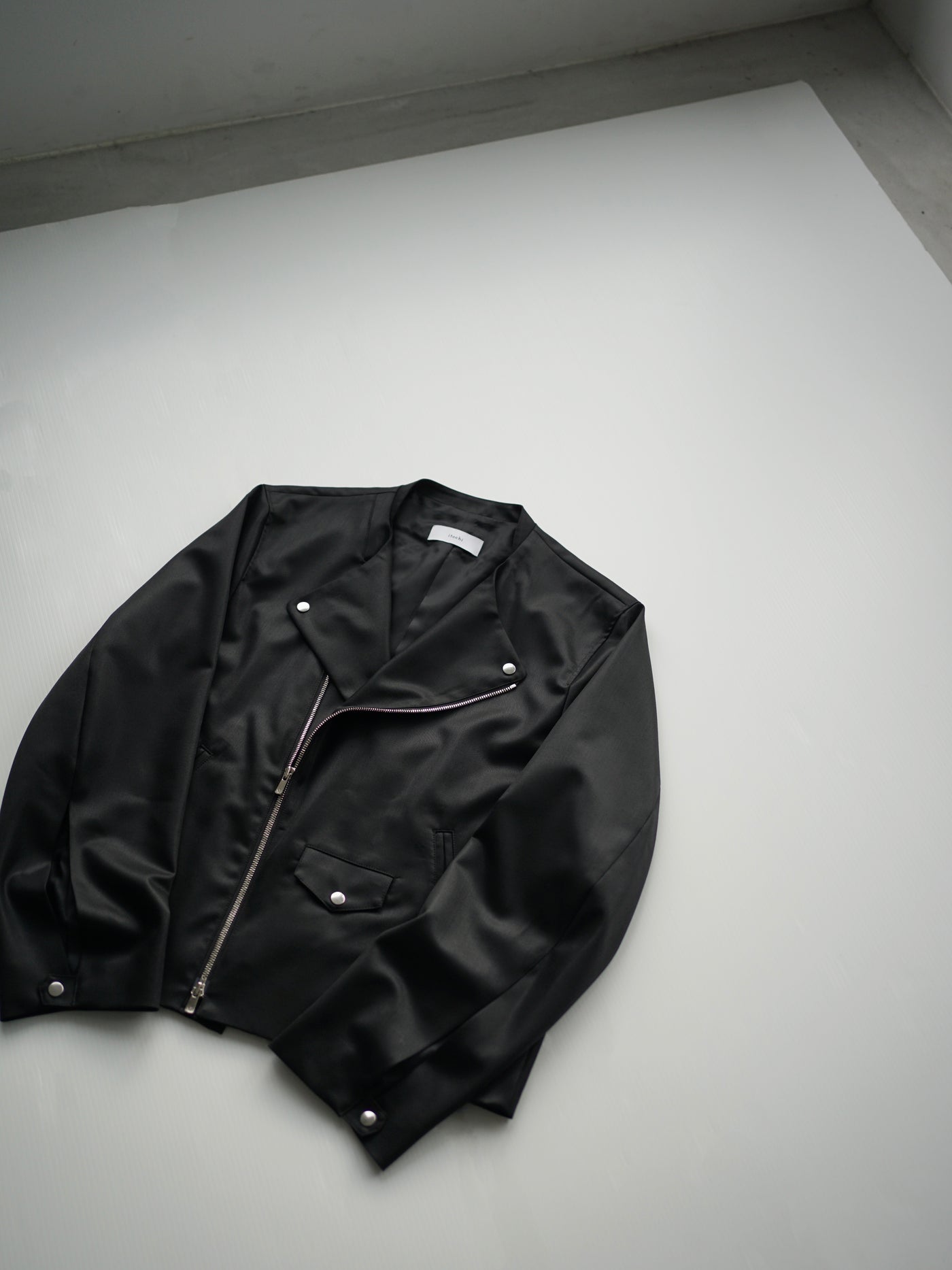 shuttle loom fabric double breasted riders jacket / size2