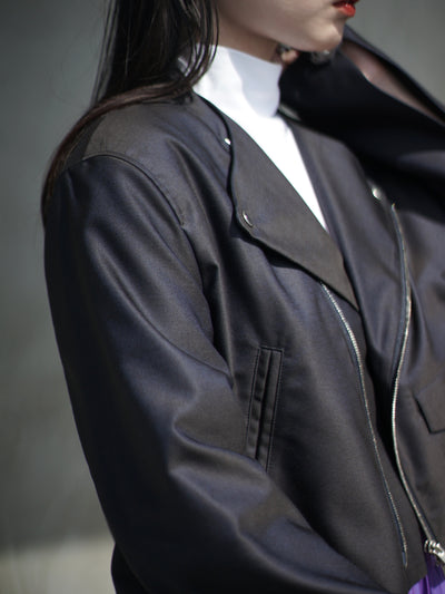 Wool & silk double breasted riders jacket / size2