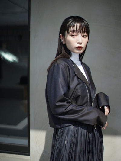 Wool & silk double breasted riders jacket / size1